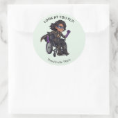 Pediatrische therapie superhelden beloningssticker ronde sticker (Tas)