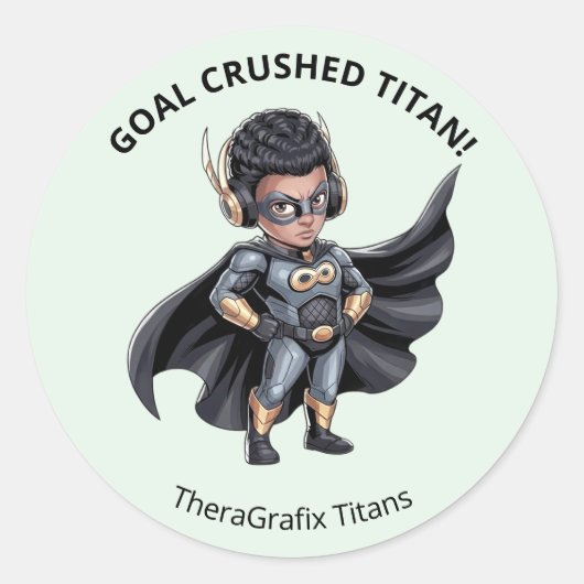 Pediatrische Therapie Superhelden Beloningssticker Ronde Sticker (Voorkant)