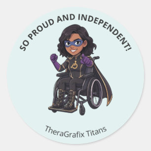 Pediatrische therapie superhelden beloningssticker ronde sticker