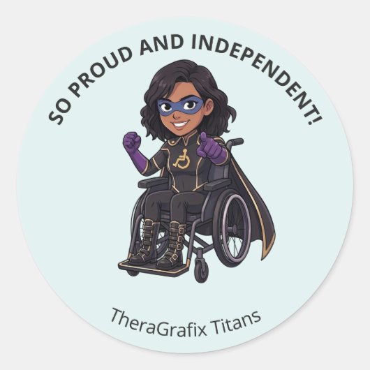 Pediatrische therapie superhelden beloningssticker ronde sticker (Voorkant)