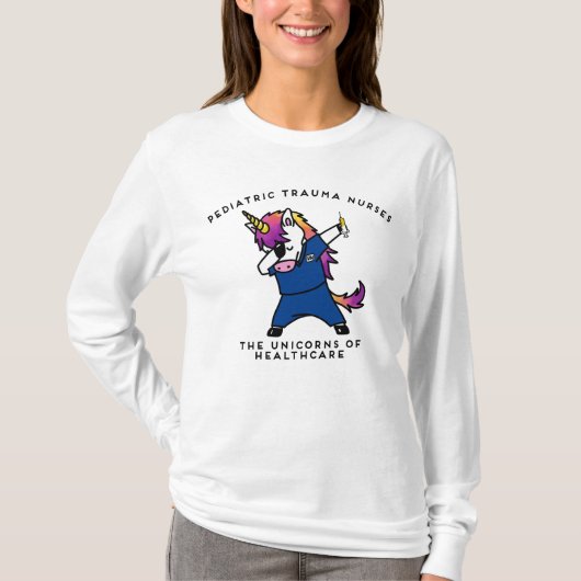 Pediatrische trauma Neurse Unicorn T-shirt (Voorkant)