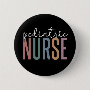 Pediatrische verpleegkunde   Retro Peds Nurse PICU Ronde Button 5,7 Cm