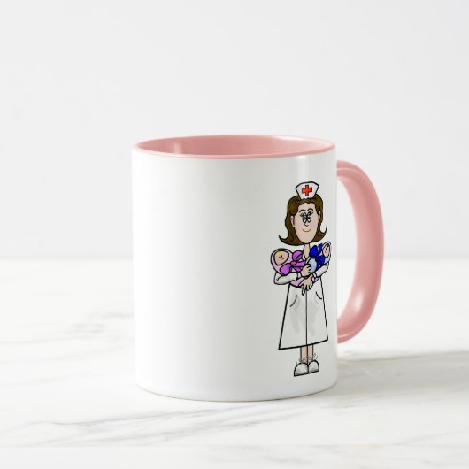 Pediatrische verpleegkundige Mok past zich aan met (Voorkant rechts)