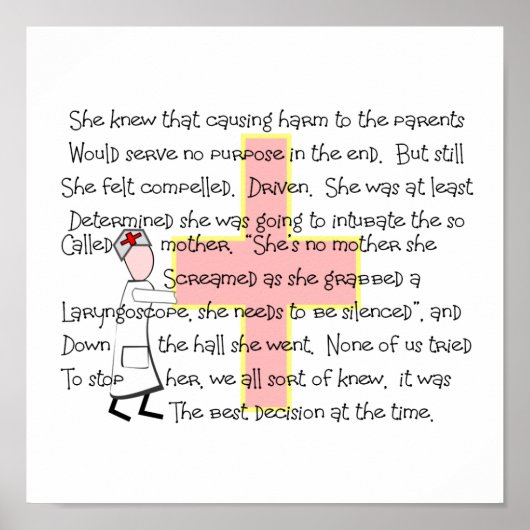 Pediatrische verpleegkundige Poster, "Intubating t Poster (Voorkant)