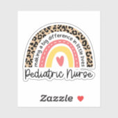 Pediatrische Verpleegkundige Rainbow Pediatric Nur Sticker (Vel)