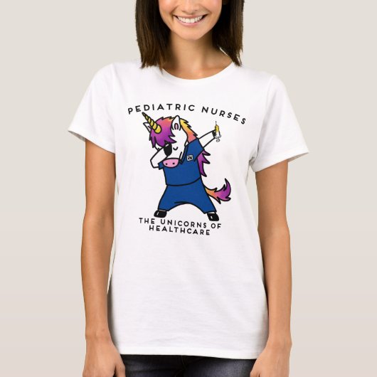 Pediatrische verpleegkundige Unicorn T-shirt (Voorkant)