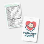 Pediatrische Verpleegkundige Vitale Functies Badge (Voor- en achterkant)