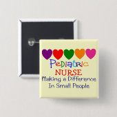 Pediatrische verpleegkundigen Giften Vierkante Button 5,1 Cm (Voorkant /achterkant)