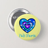 Pediatrische verpleegkundigen Kunstblauw ontwerp v Ronde Button 5,7 Cm (Voorkant /achterkant)