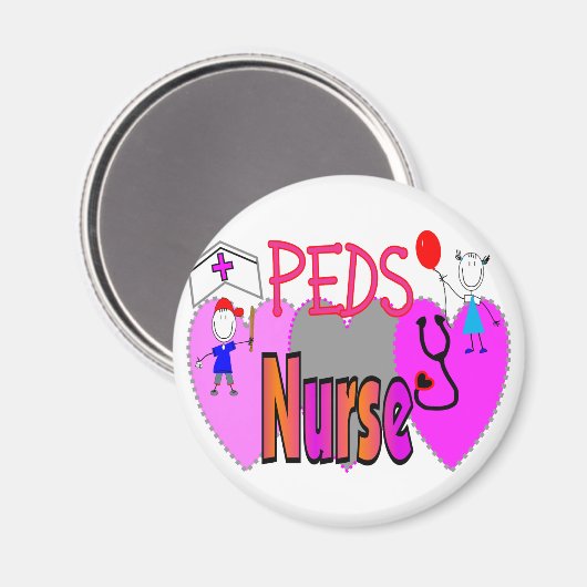 Pediatrische verpleegkundigen, unieke vun-Design Magneet (Voorkant / Achterkant)