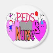 Pediatrische verpleegkundigen, unieke vun-Design Magneet (Voorkant)
