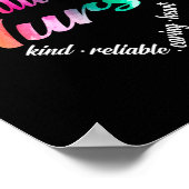 Pediatrische verpleegkundigen Word Cloud Waterverf Poster (Hoek)