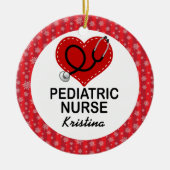 Pediatrische verpleegster Aangepaste Gift Ornament (Voorkant)