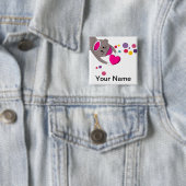 Pediatrische verpleegster Badge Pins  II Vierkante Button 5,1 Cm (In situ)