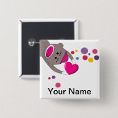 Pediatrische verpleegster Badge Pins  II Vierkante Button 5,1 Cm (Voorkant /achterkant)