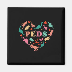 Pediatrische Verpleegster Bemanning Schattige Kleu Magneet
