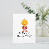 Pediatrische verpleegster Chick Briefkaart (Staand voorkant)