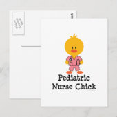 Pediatrische verpleegster Chick Briefkaart (Voorkant / Achterkant)