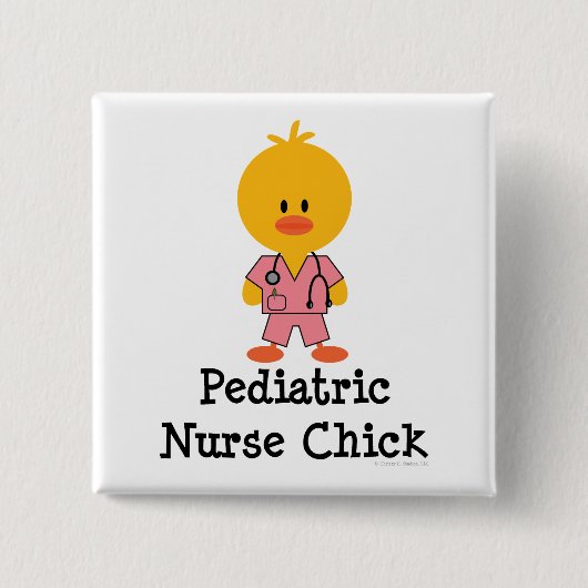 Pediatrische verpleegster Chick Button (Voorkant)