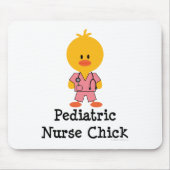 Pediatrische verpleegster Chick Mousepad Muismat (Voorkant)