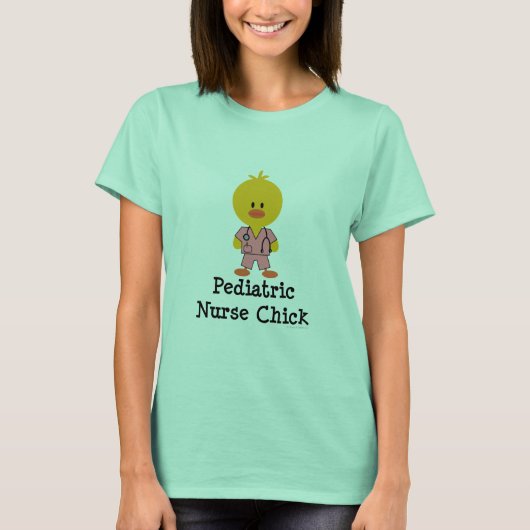 Pediatrische verpleegster Chick Ringer T shirt (Voorkant)