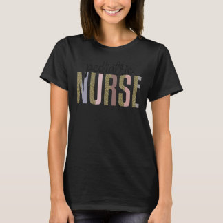 Pediatrische verpleegster Leopard print Verpleegsc T-shirt