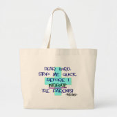 Pediatrische verpleegster PICU, grappige zuster-ca Grote Tote Bag (Voorkant)