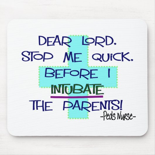 Pediatrische verpleegster PICU, grappige zuster-ca Muismat (Voorkant)