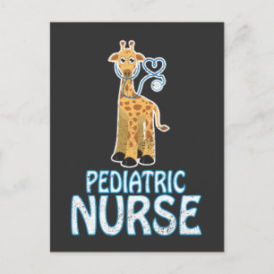 Pediatrische verpleegster RN Pediatrische Giraffe  Briefkaart