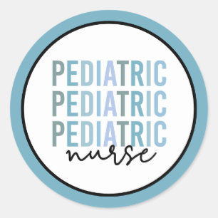 Pediatrische verpleegsters PEDS Verpleegkundigen V Ronde Sticker