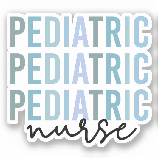 Pediatrische verpleegsters PEDS Verpleegkundigen V Sticker (Voorkant)