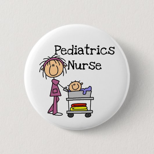 Pediatrische verpleegsters T-shirts en cadeautjes Ronde Button 5,7 Cm (Voorkant)