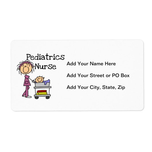 Pediatrische verpleegt en tshirts etiket (Voorkant)