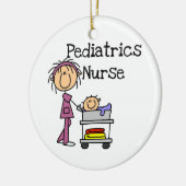 Pediatrische verpleegt en tshirts keramisch ornament (Links)