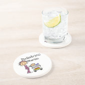 Pediatrische verpleegt en tshirts zandsteen onderzetter (Zijkant)