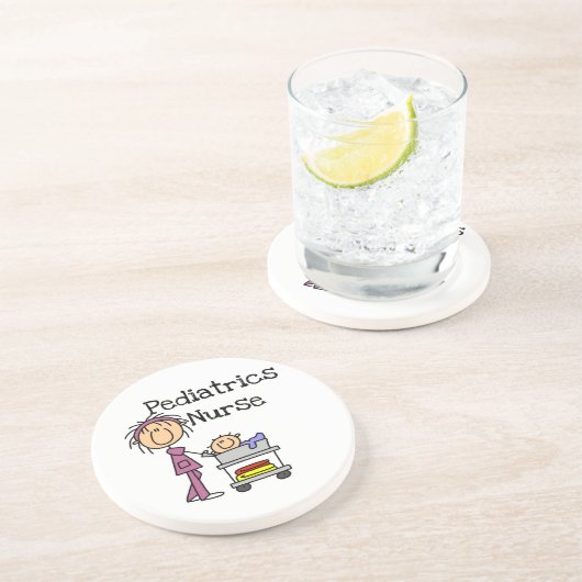 Pediatrische verpleegt en tshirts zandsteen onderzetter (Zijkant)