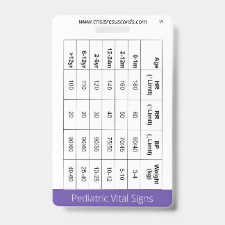 Pediatrische vitale functies/crashende neonaat bad badge