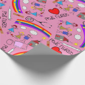 Pediatrische zuster Gift Wrap Kinder Art Thema Cadeaupapier (Hoek)