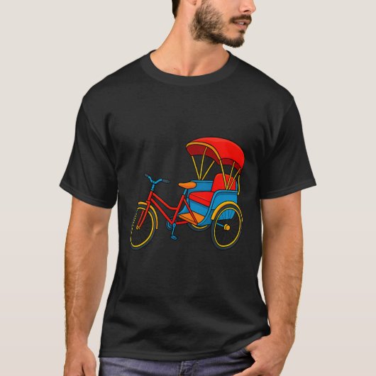Pedicab Cycle Rickshaw Bike Taxi Premium Tri-blend T-shirt (Voorkant)