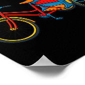 Pedicab Cycle Rickshaw Fiets Taxi Premium Tri-blen Poster (Hoek)