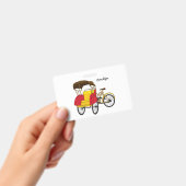 Pedicab rickshaw cartooneske illustratie badge (Handheld)
