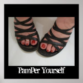 Pedicure Afbeelding, Pamper Yourself-Poster Poster (Voorkant)