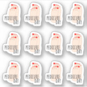 Pedicure Afspraak Nagelverzorging Herinnering Plan Sticker (Voorkant)