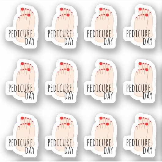 Pedicure Afspraak Nagelverzorging Herinnering Plan Sticker (Voorkant)