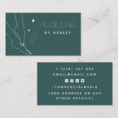 Pedicure Elegant Voeten & Sparkle Eenvoudig Minima Visitekaartje (Voorkant / Achterkant)