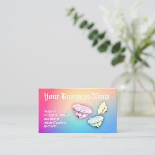 Pedicure met neusone Custom Loyalty Punch Visitekaartje (Staand voorkant)