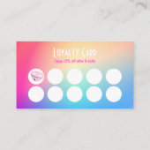 Pedicure met neusone Custom Loyalty Punch Visitekaartje (Achterkant)