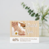 Pedicure Nagel Pedicure Bamboestrepen Dank U Briefkaart (Staand voorkant)