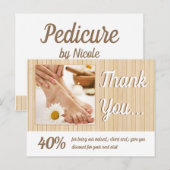 Pedicure Nagel Pedicure Bamboestrepen Dank U Briefkaart (Voorkant / Achterkant)