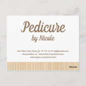 Pedicure Nagel Pedicure Bamboestrepen Dank U Briefkaart (Achterkant)